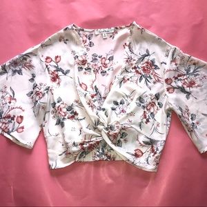 Bohemian Floral Cropped Blouse